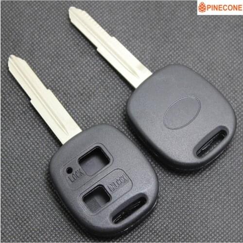 PINECONE for FAW XIALI N5 Car Key Case 2 Buttons Uncut Brass Blade Replace 2 Buttons Remote Vehicle Key Shell Casing Fob