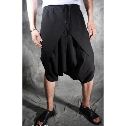 Designer original summer personality fashion pants mens feet trousers pantalones hombre cargo harem pants for men pantalon homme