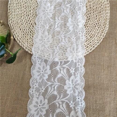 E1248 15cm white elastic lace fabric DIY handicraft sewing supplies clothing decoration accessories elastic lace decoration