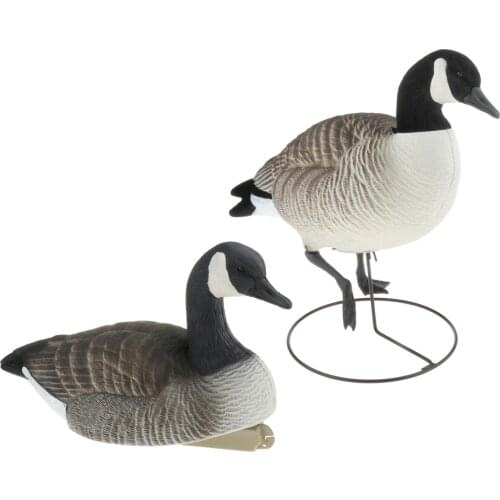 Hunting Goose Decoys 3D Realistic Lifelike Hunting Attraction Drake Greenhead Duck Mallards w/ Stand Garden Decor Lawn Ornament
