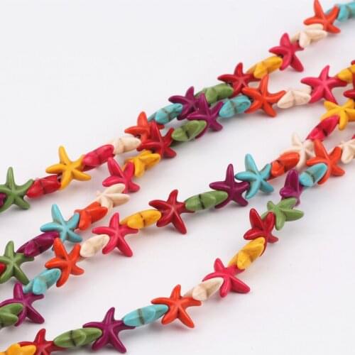 14mm Mix Color Loose Stone Jewelry Starfish Beads for DIY Jewelry Findings FL01