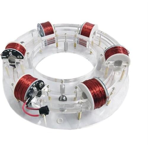 Acrylic and copper coils Annular Accelerator Ring Accelerator Cyclotron Hi-tech Toy Physics Model Diy Kit Kid Gift Toy Cyclotron