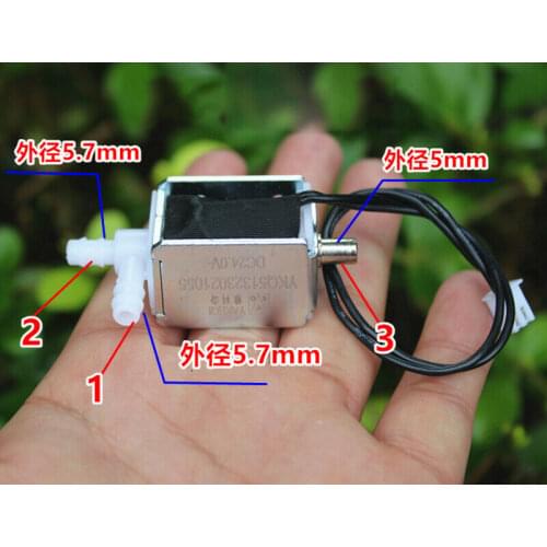 DC 24V Micro Mini Electric Solenoid Valve, Three-way miniature air valve Exhaust valve