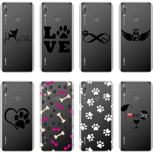 Heart Dog Puppy Love Kawaii Back Cover For Huawei Y6 Y7 Y9 Pro Prime 2019 Soft Silicone Case For Huawei Y5 Y6 Y7 2019 Phone Case