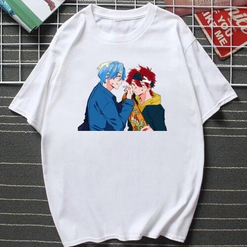 Japan New Style Anime SK8 The Infinity Tshir Men Cool Cherry Graphic Short Sleeve Tops Hip Hop Streetwear Unisex Manga T-shirt
