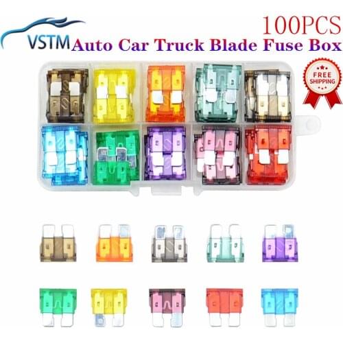 New Arrival Profile Medium Size Blade Type Car Fuse Assortment Set Auto Car Truck 2.5/3/5/7.5/10/15/20/25/30/35A with Box Clip