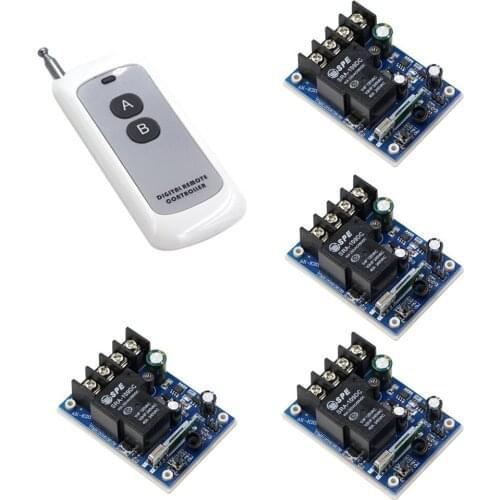 New DC12V 24V 36V 48V 1CH Wireless Remote Light Switch Relay Output Radio Receivers Module & Digital Remote Controller 315/433