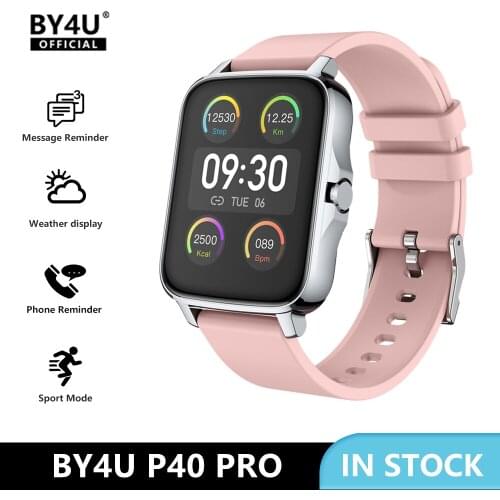 Original BY4U P40 Pro Smart Watch Women Heart Rate Blood Pressure Information Remind Sport Multifunctional Smartwatch For Xiaomi