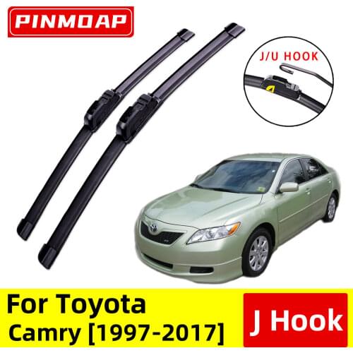For Toyota Camry 2007~2021 XV40 XV50 XV70 40 50 70 Front Wiper Blades Brushes Cutter Accessories U J Hook
