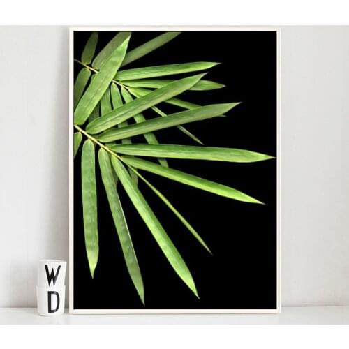 Modern Still Life Posters and Prints Wall Art Canvas Painting HD Bamboo Leaves Pictures for Living Room Nordic Decor No Frame