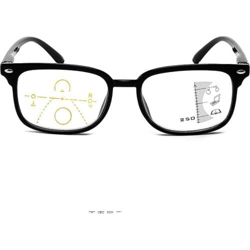 CLARA VIDA Anti-blue Light Progressive Multi-focal Presbyopia Glasses for Men and Women Reading Glasses +1.0 +1.5 +2.0 To +4.0