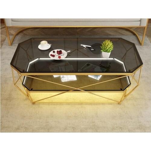 Simple modern coffee table Nordic small apartment living room rectangular tempered glass