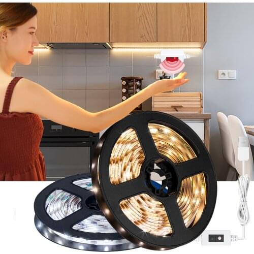 Hand Sweep Sensor LED Strip Light Sensor Motion and Dimmable USB DC SMD 2835 5V Light Strip for Kitchen Bedroom Bathroom Lightin