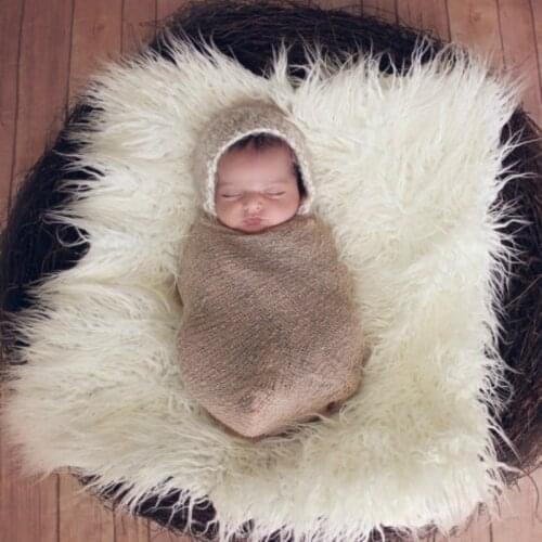 Solid color artificial fur fashionable personalized childrens blanket Photo Props leave a good memory air conditioning blanket