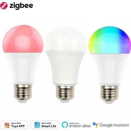 10W Smart E27 LED Bulbs Lamp RGB,Timer,Support Tuya Smart Life SmartThings APP Control,Alexa Google Home,Zigbee Hub Gateway