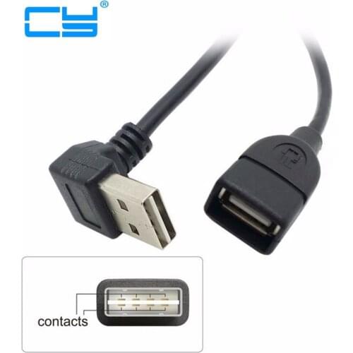 USB 2.0 Male to Female Extension Cable USB-A male connector Reversible Design Left & Right Angled 90 Degree This cablewith EASY