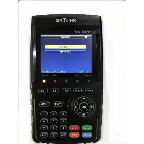 WS-6975 Satellite Finder Support DVB-T/T2 Digital Terrestrial Signal Meter Finder with MPEG-2/MPEG4 H.265 Supports QPSK