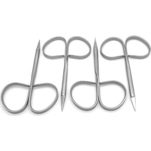 Twisted Handle Separator Double Eyelid Scissors Straight and Curved Tissue Belt Fast Peeling Scissors