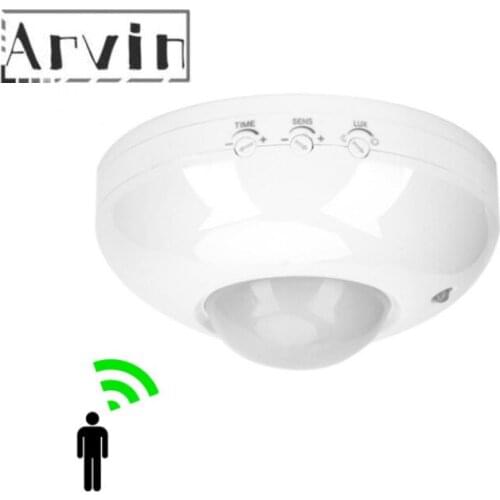 High Sensitivety 360 degree Automatic Ceiling infrared PIR Motion Sensor Switch led light motion sensor 220v AC 6m max