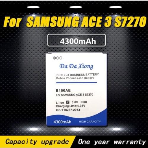 High quality 4300mAh B100AE Battery for Samsung Galaxy Ace 3 S7270 S7272 S7898 S7562C S7568i i699i s7262 Phone