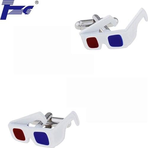 New Arrival 3D Glasses Cufflink Cuff Link 2 Pairs Free Shipping Promotion TZG Brand