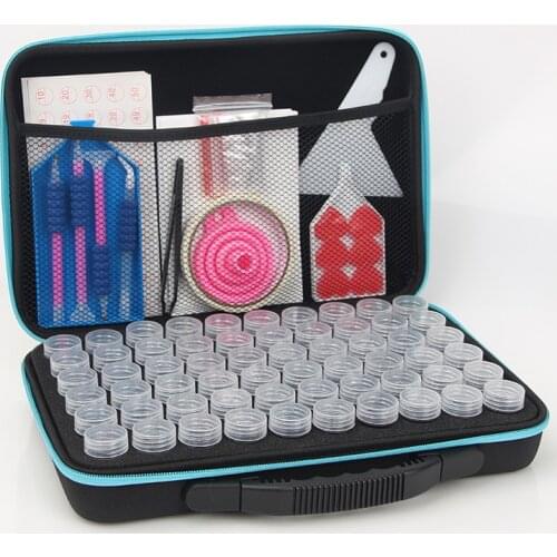 15/30/60 Bottles Diamond Painting Tools Holder Hand Bag Diamond Painting Accessories Stone Mosaic Container Storage Box