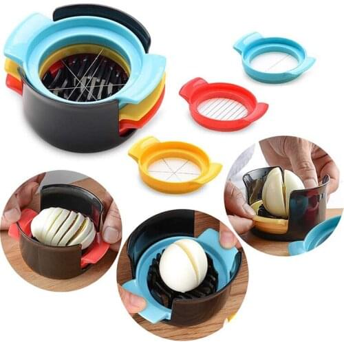 3 in 1 Egg Cutter Multifunction Egg Slicer Stainless Steel Sectioner Creative Vegetable Fruits Splitter Kitchen Gadgets Egg Tool