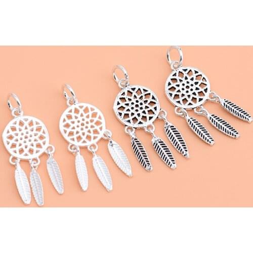 S925 sterling silver accessories, Korea fashion simple bracelet pendant accessories, dream catcher pendant