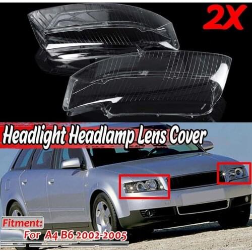 Car Front Headlight Head Light Lamp Cover Lens Shell for A4 B6 2002 2003 2004 2005 8E0941030AD