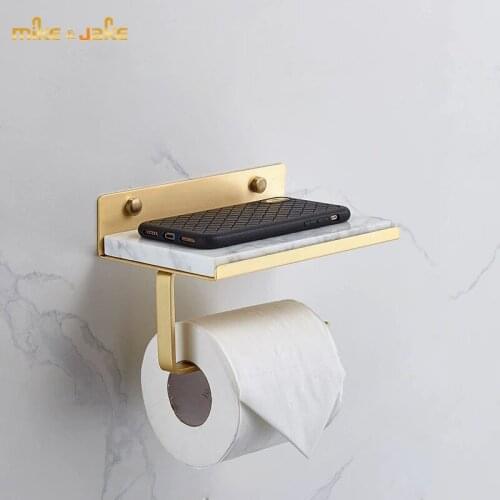 Bathroom paper holder gold brush mable paper box shelf toilet phone holder with paper holder desk paper box rack
