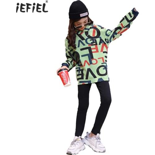 Kids Spring Autumn Fashion Clothing Sweatshirt Hoodie For Girls Cotton Long Sleeve Letters Printed Hooded Sweatshirt Cool Tops