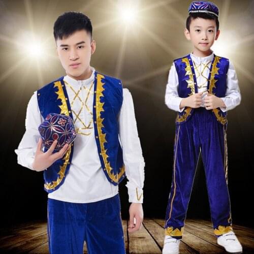 Child Tibetan Dance Costume Chinese Folk Dance Clothing Chinese Dai Dnace Clothing Miao Dance Cotume For Men Hmong Clothes 18