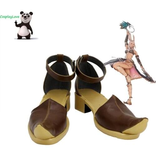 Final Fantasy XIV FF14 Dancer Brown Red Cosplay Shoes Long Boots Leather CosplayLove For Halloween Christmas
