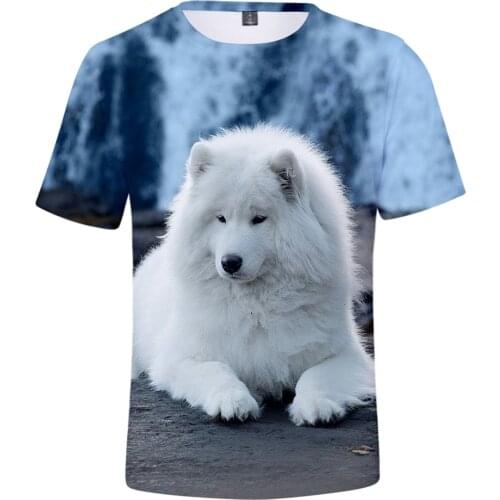 Adult and Child Size Samoyed T-Shirt Men Women T Shirt Cute Dog Samoyed T Shirt Oversized Harajuku Boy Girl for Kids