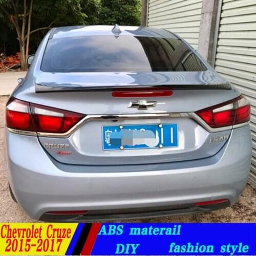 Use for chevrolet cruze spoiler 2015-2016 cruze lip spoiler High Quality ABS Material Car Rear Wing Primer Color Rear Spoiler