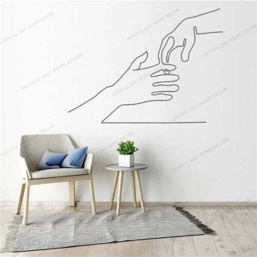 Couple Line Draw Art Wall Sticker For Home Decor Living Room Fashion Wall Decals Valentines Removable Murals Wallpoof CX1459