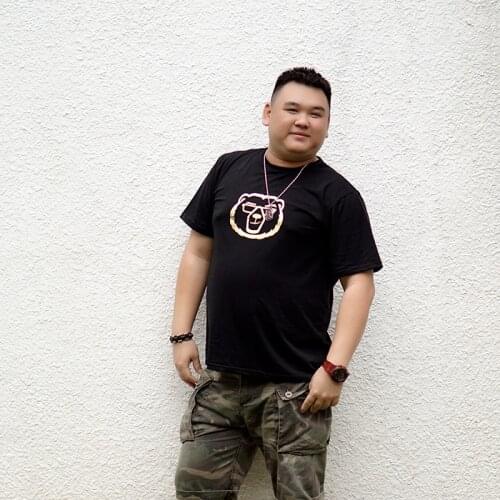 New Holabear Summer Mens Plus Size Cotton T-shirt Gay Bear Bronzing Round Collar Short Sleeve T-shirt Black M L XL 2XL 3XL 4XL