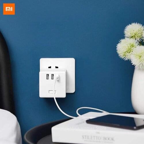 New Original Xiaomi Mijia Rubiks cube converter Square design three USB charging ports compact convenient security protection