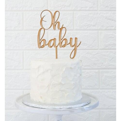 Oh baby cake topper, baby shower cake topper, Baby Shower Cake Decorations, Gender Neutral New Baby Party Cake Topper