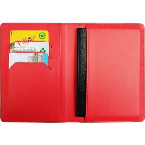 High Quality PU Leather Passport Holder with Blank Front Multi ID Card Slots Flight Tickets Passport Covers custom accept