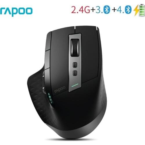 Rapoo MT750L Original Wireless Mouse Rechargeable Multi-Mode Bluetooth Switch Between and 2.4G