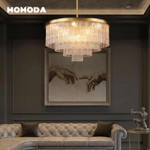 Luxury LED Chandeliers Lighting Postmodern Metal Glass Round Lights Fixture Bedroom Living Room Dining Room Lamps Lustre Decor