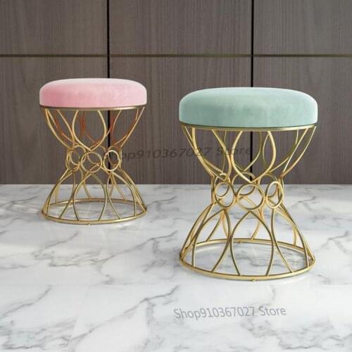 Dressing Stool Nordic Luxury Makeup Stool Dressing Table Chair Fabric Bedroom Shoe Changing Stool Sofa Small Stool