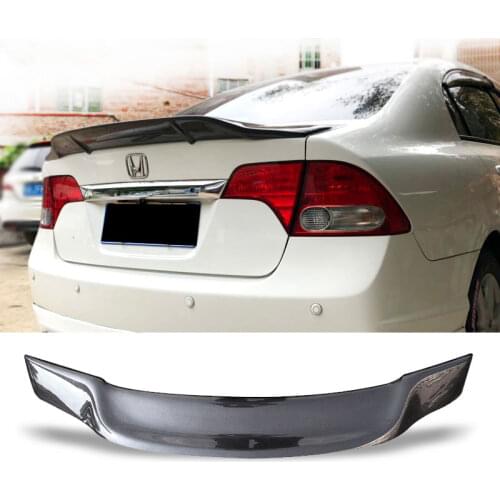 Car Trunk Spoiler Carbon Fiber FRP Auto Rear Trunk Wing R Style Accessories Spoiler For Honda Civic 2006-2011