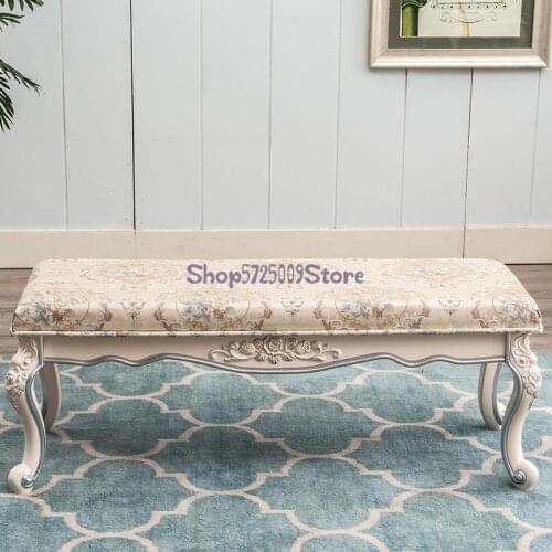 Bed End Stool European Style Bedroom Cloth Changing Shoes Stool Low Stool Living Room Bench Tea Table Stool Shopping Mall 1.8m S