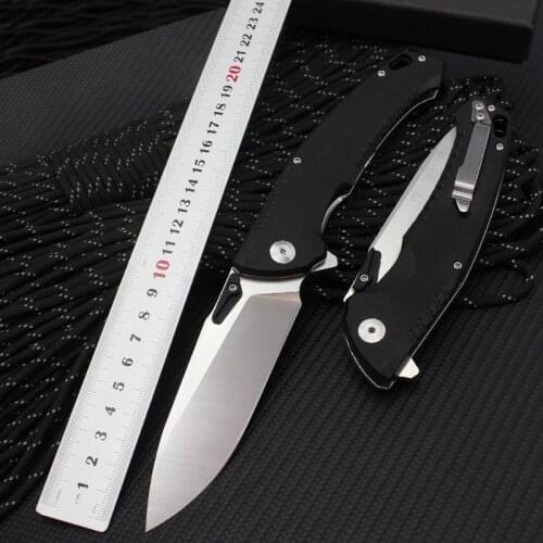 New Tactical Knife D2 Blade Outdoor Pocket Folding Knife G10+Steel Stainless Handle Camping Self-defense EDC Tool Survival knife