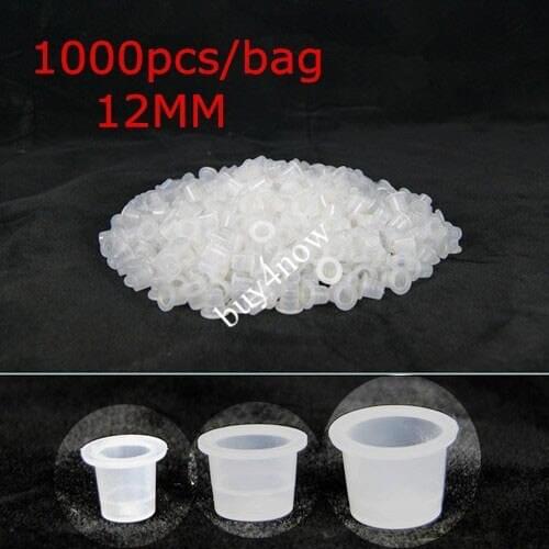 1000PCS 12MM medium Size tattoo Ink Cup tattoo Cap for complete tattoo kit tattoo machine needle supply