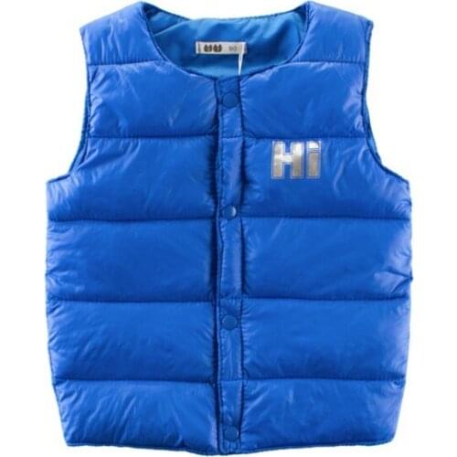 Warm Vest 2018 new Autumn winter boy girl Sleeveless sockpuppet toddler fashion sport Solid color coat Children clothes 2-10 Y