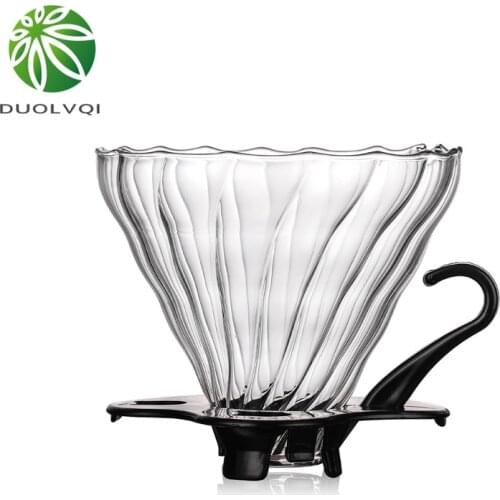 Practical Cup Coffee Filter Reusable Glass Coffee Filter Heat Resistant Coffee Drip Filter Funnel Durable Coffee Accessories