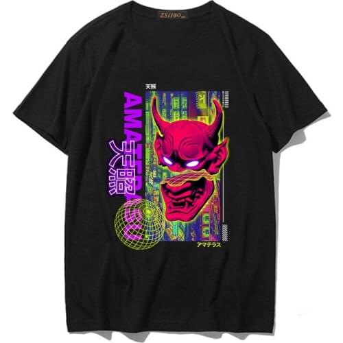Streetwear Top Womens T-shirt Ulzzang Harajuku Retro Goth Demon Printed T-shirt Summer New Hip Hop Women Y2k